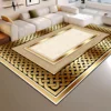 High-end Luxury Living Room Carpet 200x300cm Large Area Rugs Room Decor Golden Floor Mats Washable European Tatami Mat Non-slip 3