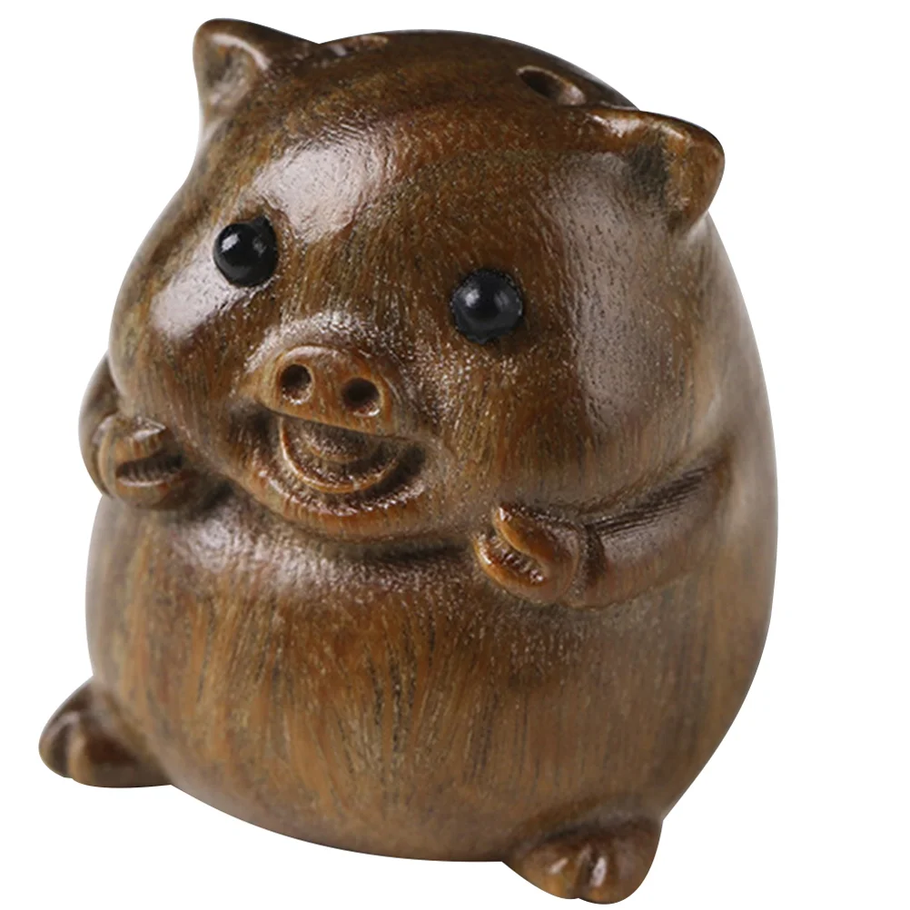 

Ornaments Office Decoration Pig Desk Keyring Pendant Cute DIY Green Sandalwood Home
