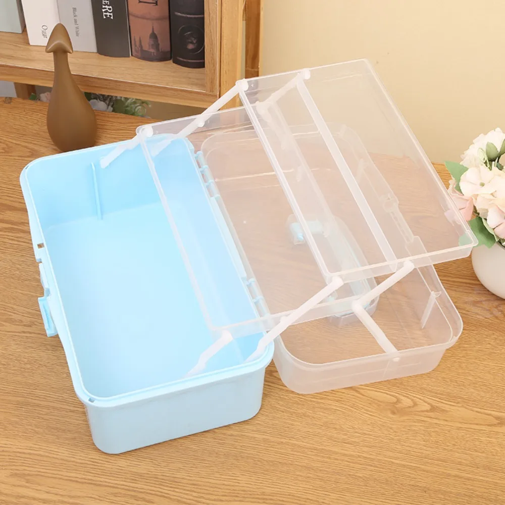 2/3 Layers Storage Box Foldable Plastic Makeup Hairpin Organizer Large Capacity Multifunctional Jewelry Organizer Small Items