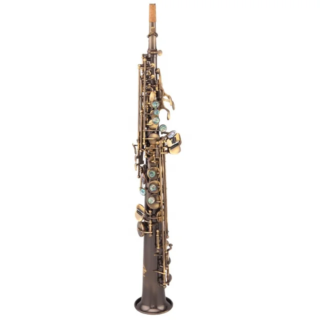 Sassofono Soprano Dritto Fornitore Professionale All'Ingrosso Strumento Musicale Bronzo Antico Sax