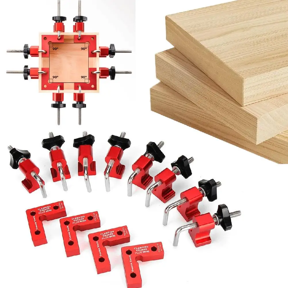 1set Precise 90 Degrees L-Shaped Auxiliary Fixture Splicing Board Positioning Panel Fixed Clip Square Ruler Woodworking Tools