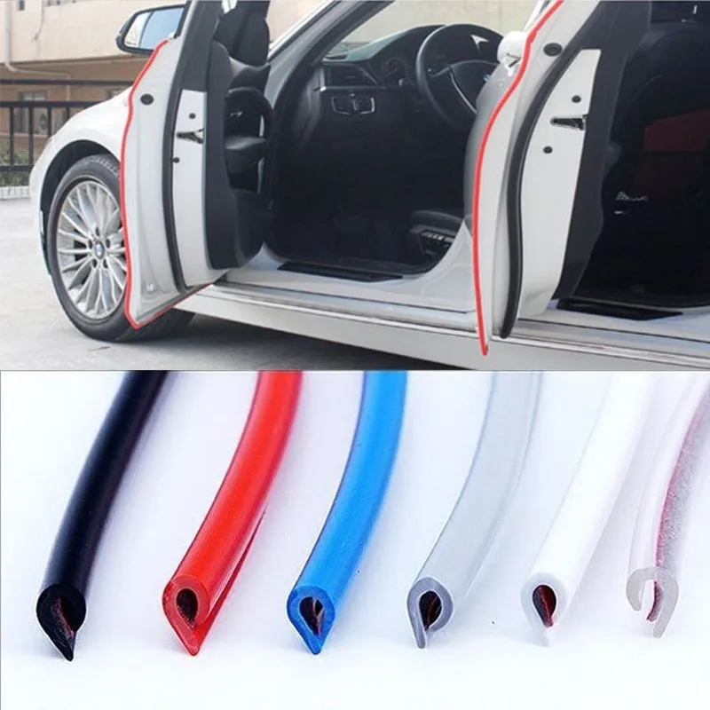 Car Door Edge Protector 5M/Pack Car Door Rubber Edge Protective Strips Side Doors Mouldings