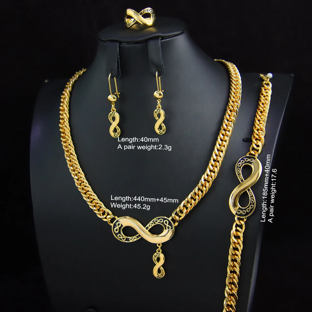Arabischer Mode-Hip-Hop-Schmuckset 21k Vergoldete Nigerianische Kubanische Halskette mit Anhänger Oman Islamischer Damen Punk Party Schmuck – Detail 6