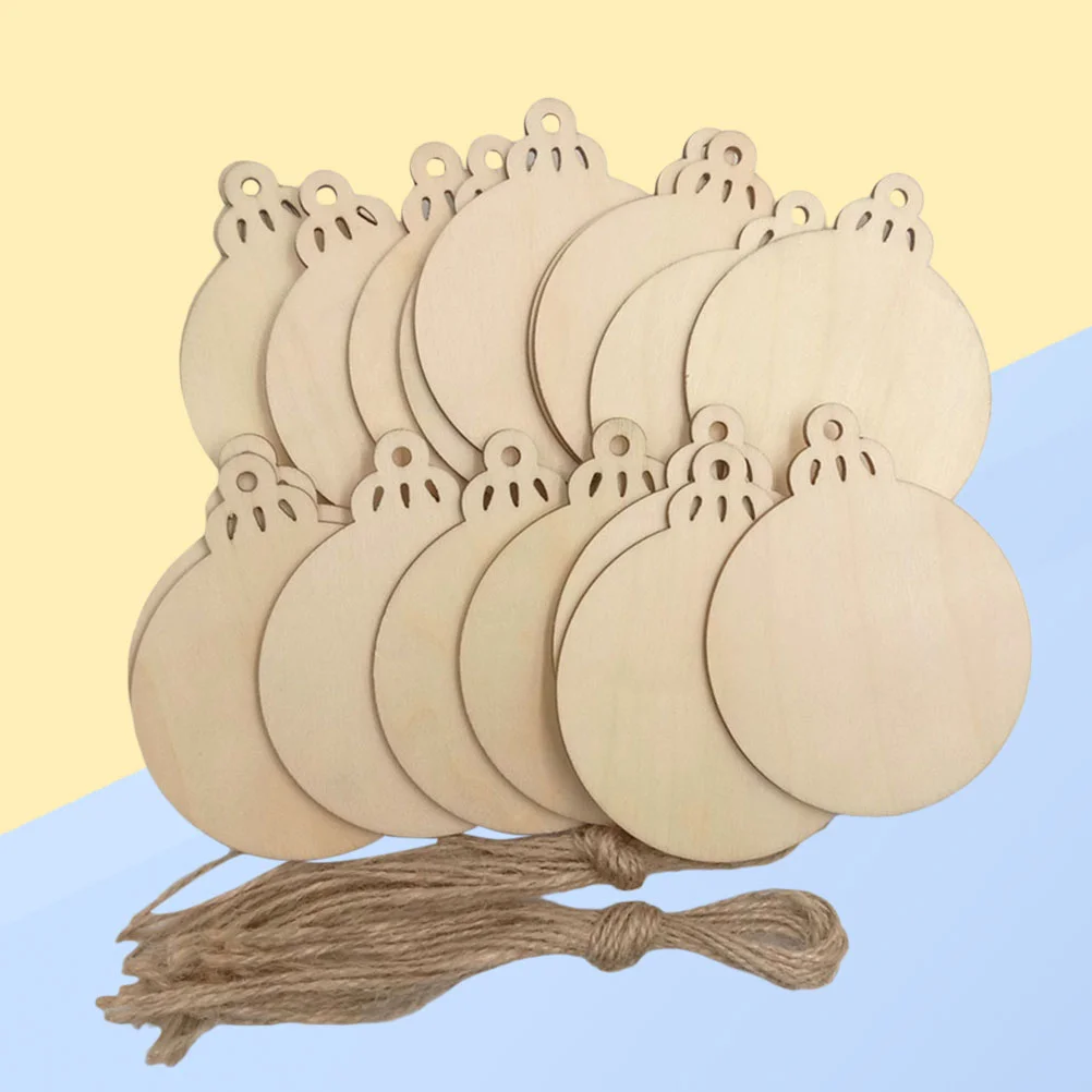 

20 Pcs Home Decor Lantern Wood Crafts Slices Decoration Decorate Bamboo Hanging Blank