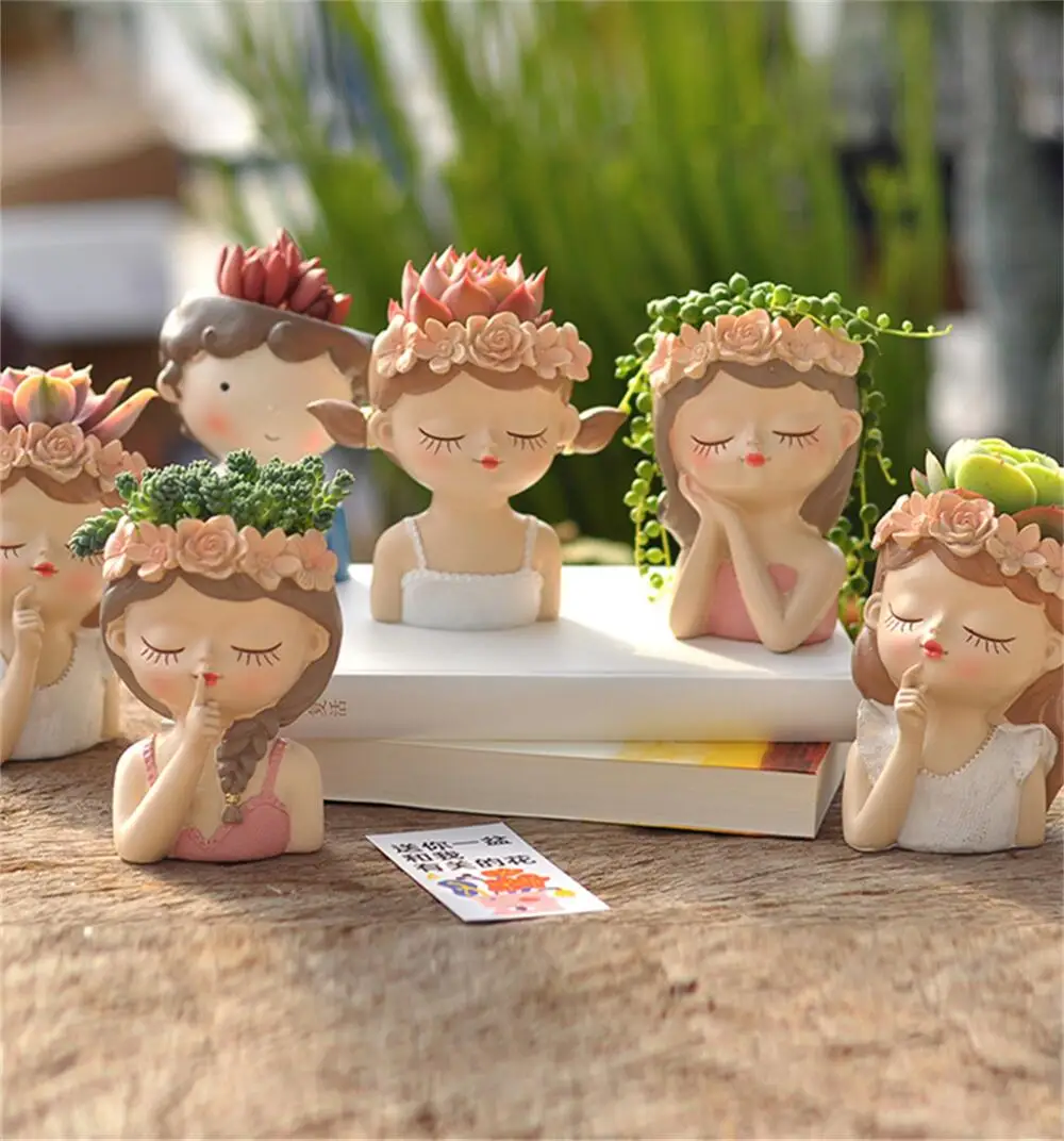 Enchanting Fairy Succulent Flowerpot Ornament