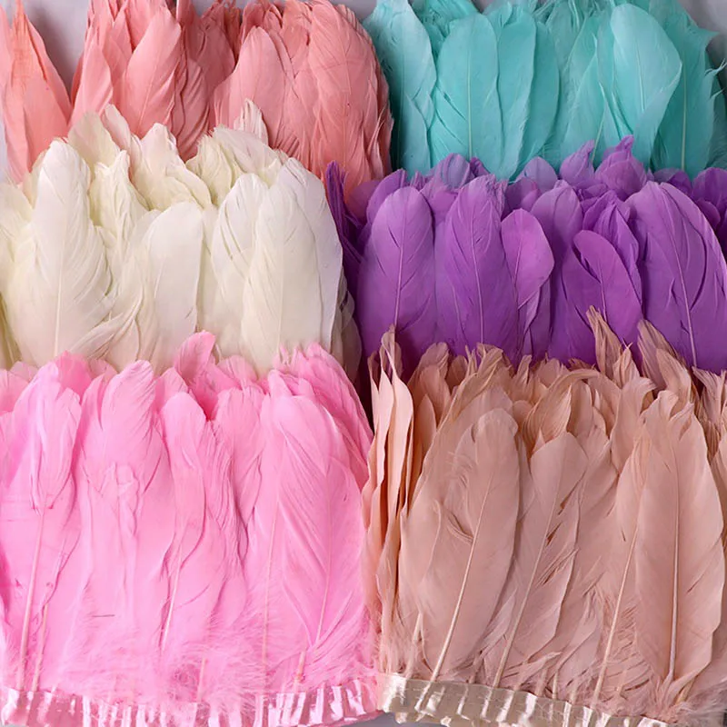 Goose Feathers Natural 100cm DIY Wedding Plume Ribbon Crafts