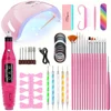 LINMANDA Nail Art Kit 20000RPM Electric Nail Drill Machin UV Lamp Nail Art Decoration Tools Nail Drill Kit for Beginners 1