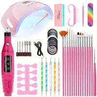 LINMANDA Nail Art Kit 20000RPM Electric Nail Drill Machin UV Lamp Nail Art Decoration Tools Nail Drill Kit for Beginners 1