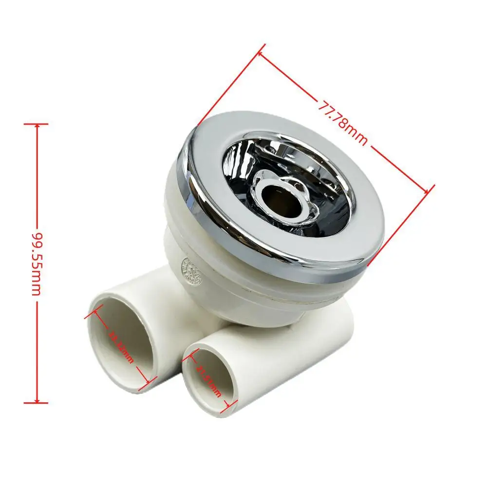 &Phi;77.8mm Cover 33.3mm Water-in Bathtub Jet Nozzle ABS Chromed Cap PVC Body Massage Bathtub Bubble Nozzle Hot Tub Water Jet