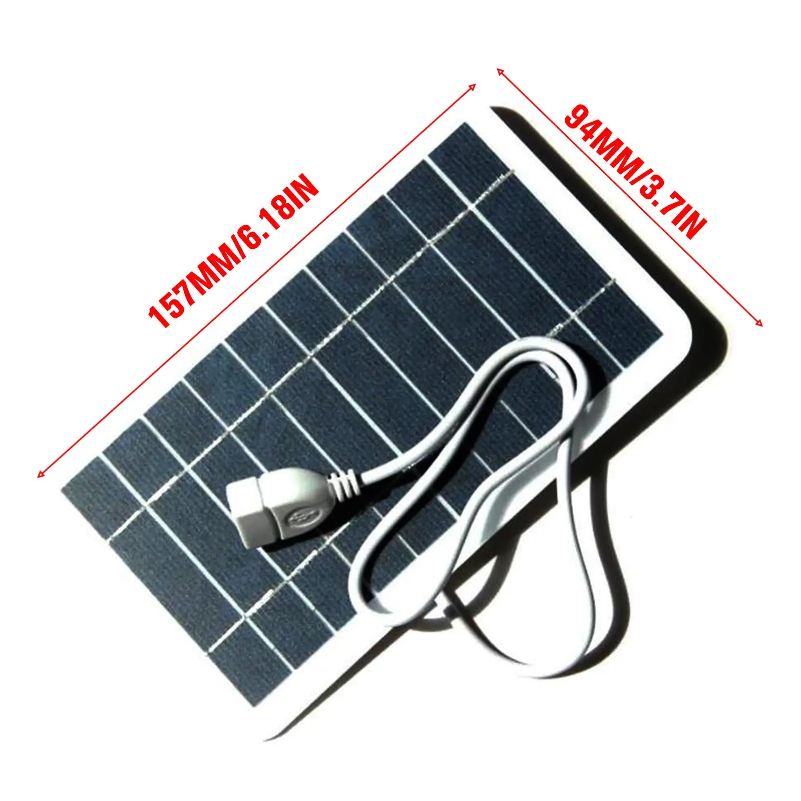 Panneau solaire portable 5V 2W, plaque solaire avec USB, charge sûre, stabilisateur, chargeur de batterie pour batterie externe, téléphone, camping en plein air, maison