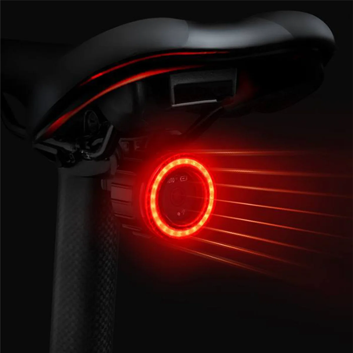 BAAU 2X Bicycle Smart Brake Tail Light LED Charging Cycling Taillight Bike Rear Light Warn Bicycle Taillight