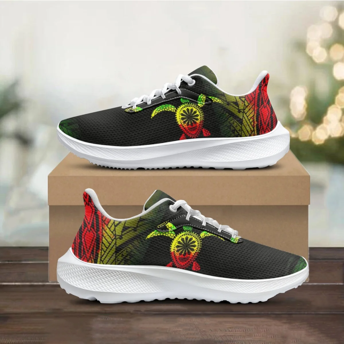 

Sea Turtle Polynesian Designer Comfortable Flat Shoes Summer Fall Non-slip Shock Absorbing Ladies Sneakers for Teen Boys Girls