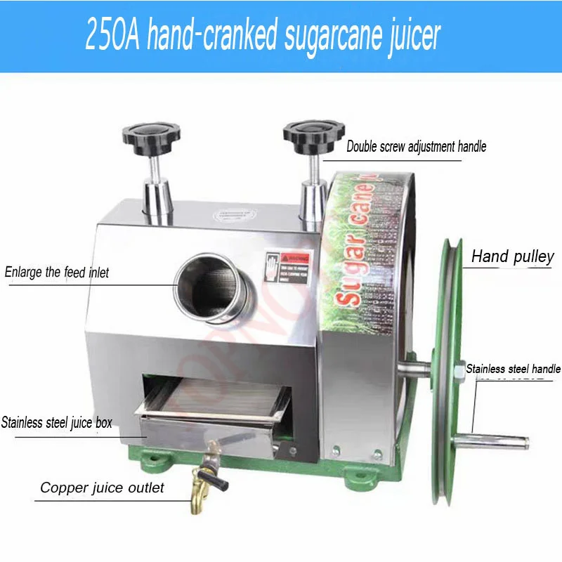 Cane-Juice Machines Stainless Steel Manual Sugarcane Juice Machine Small Commercial Juicer 4