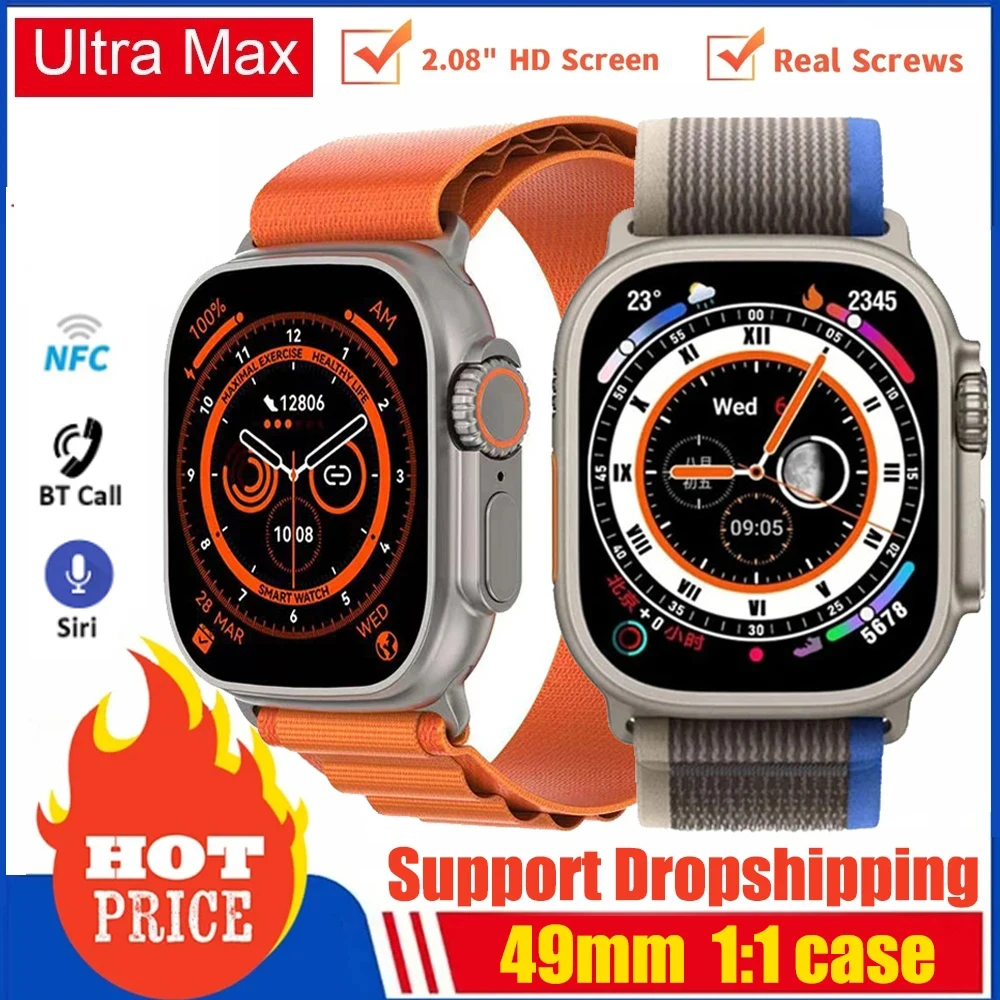 Reloj inteligente S8 Ultra Max de 49mm para hombre, con NFC Smartwatch ...