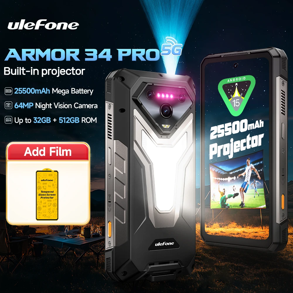 ulefone armor 34 pro プロジェクター　ナイトビジョン Ulefone Armor 34 Pro：Ultra-Rugged 5G Smartphone with Built