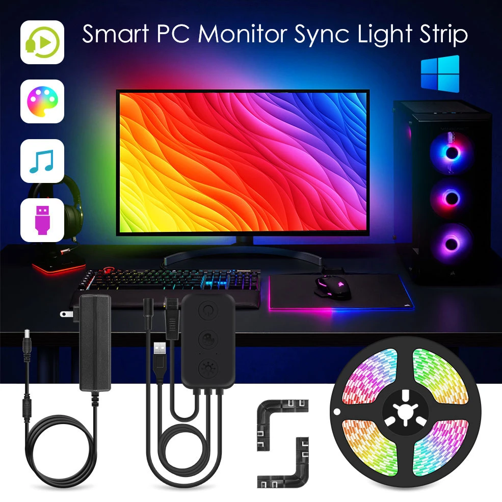 Led Lights Sync Monitor Backlight Pc Monitor Led Strip Smart Led