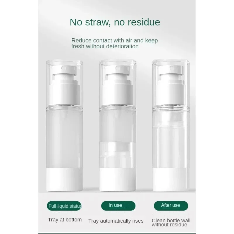 15ml 30ml 50ml Clear Airless Cosmetic Cream Pump Bottle Travel Size Dispenser Makeup Container for Cream Gel Lotion 6