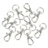 30pcs Swivel Carabiners Keychain Silver Color 2