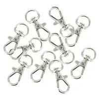 30pcs Swivel Carabiners Keychain Silver Color 2