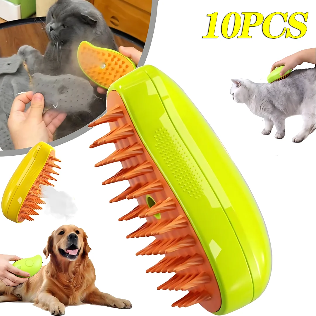 Steamy Cat Brush Electric Spray 3 in1 Pet Hair Brush