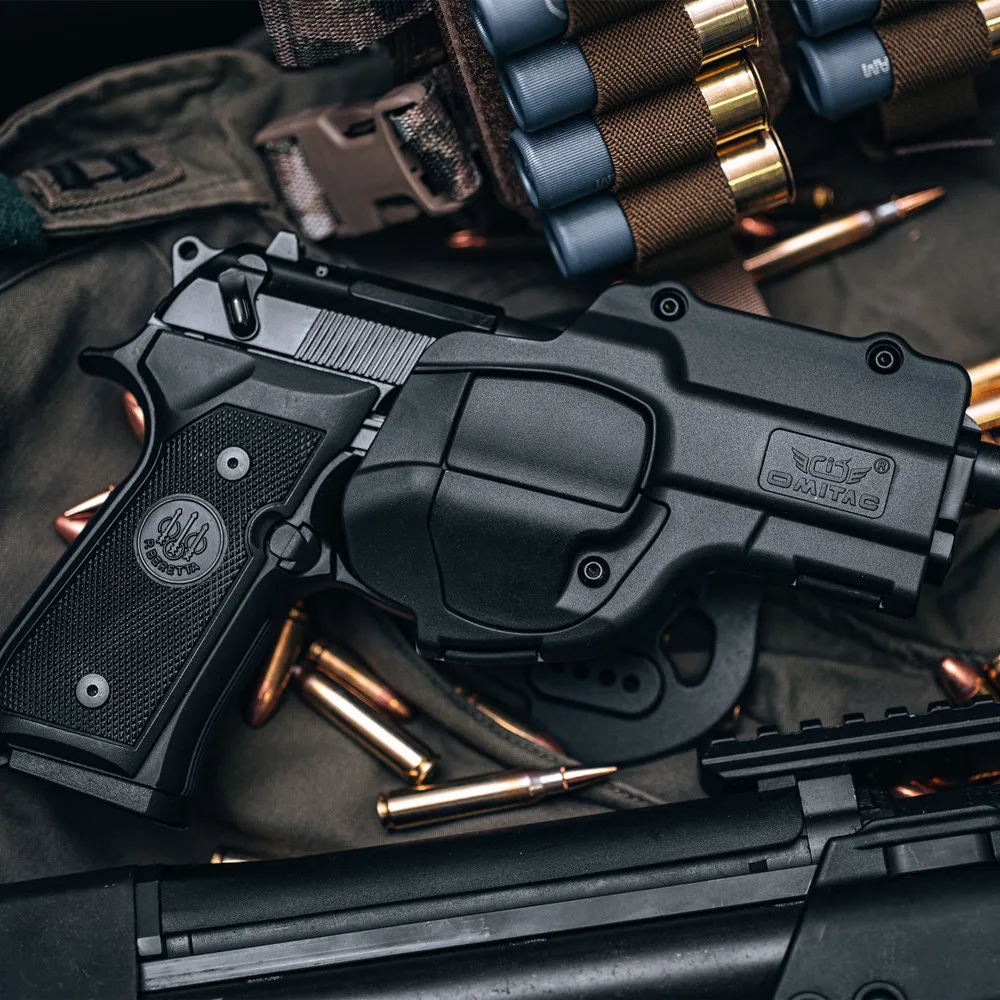 

OWB Right Holster for Beretta 98FS 92FS 92 M9 Holsters Tactical Outside Waistband Open Carry Paddle Belt Holster