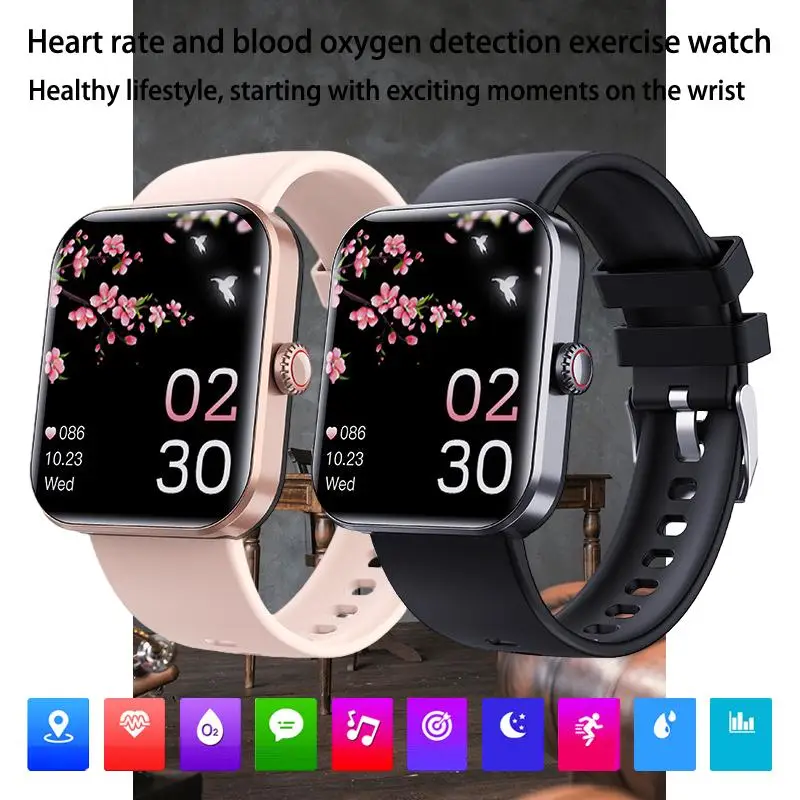 

Revolutionize Your Fitness Routine with Our High-Definition Full-Screen Smart Sports Watch - Featuring Heart Rate and Blood Oxy