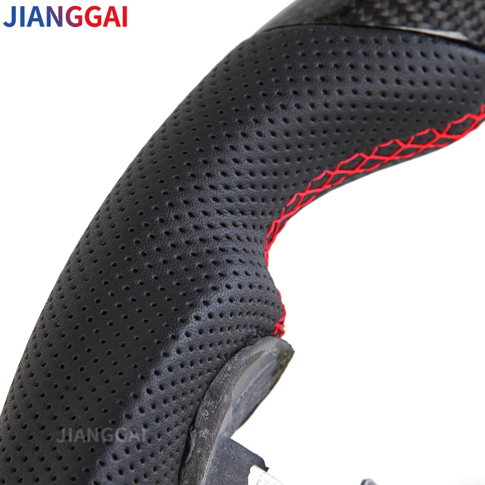 Car Leather Print Carbon Fiber Racing Steering Wheel Racing SPORT For Chevrolet Corvette C6 2009 2010 2011 2013 2014