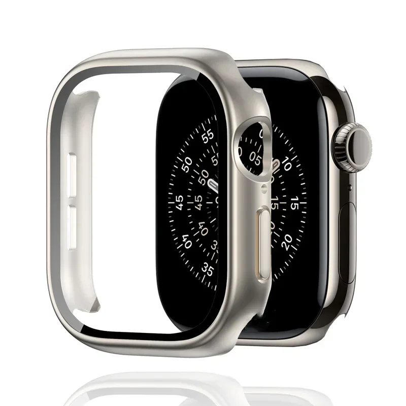 Enhanced PC Full Cover Watch Case with Tempered Glass Screen Protector, Anti‑Scratch Shell