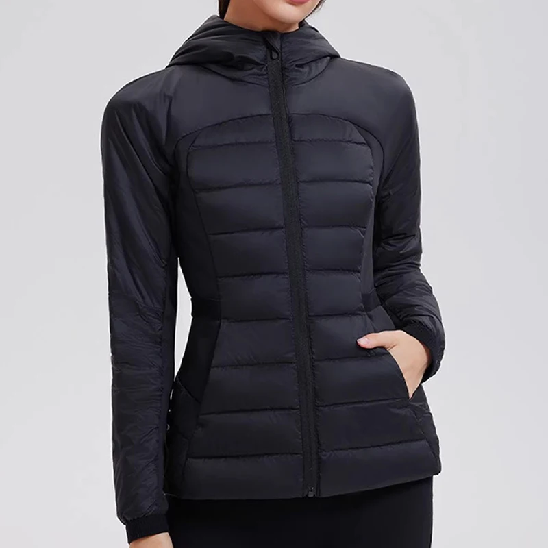 2026 Women's Golf Winter Coat-Slim Fit Multi-functional Cotton Warm Coat with Stylish Hood
