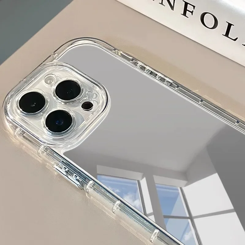 Luxury Mirror Makeup Soft Silicone Phone Case - Ultra Slim & Shockproof Cover
