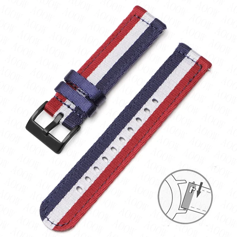 Premium Quick Release Nylon Fabric Strap - Universal Canvas Replacement Watch Band