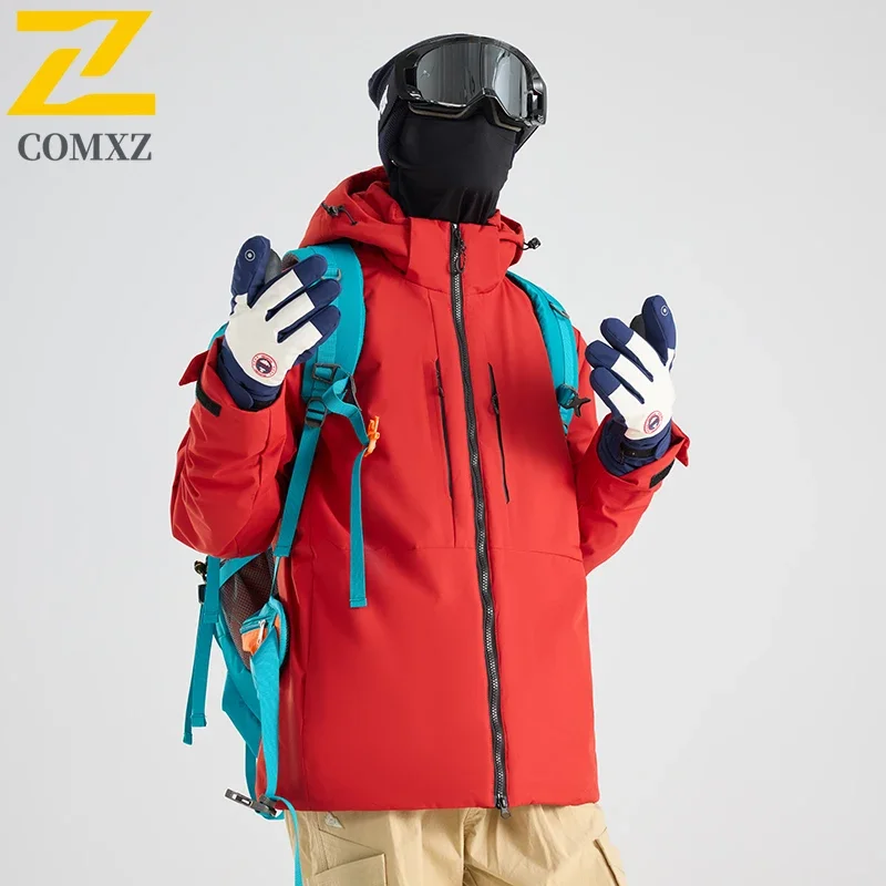 COMXZ Windbreaker Jacket Cold Proof Warm Outdoor Hiking Skiing Men's Handsome Coat Climbing Comfortable High Quality Outerwear