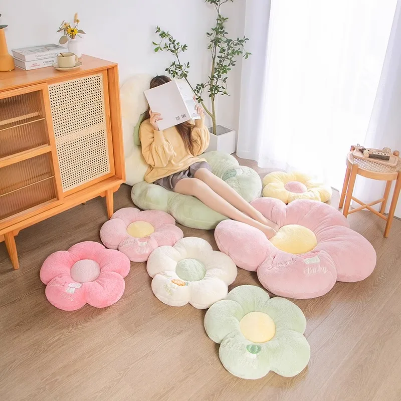 Flower Futon Tatami Seat Mat Floor Bedroom Floor Home Lazy Seat Block Bay Window Mat Soft Butt Mat 5