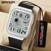 Sanda 6052 LED Display Digital Watch Square Astronaut Design Men's Women's Fashion Trend Youth Electronic Timepiece for Students 1
