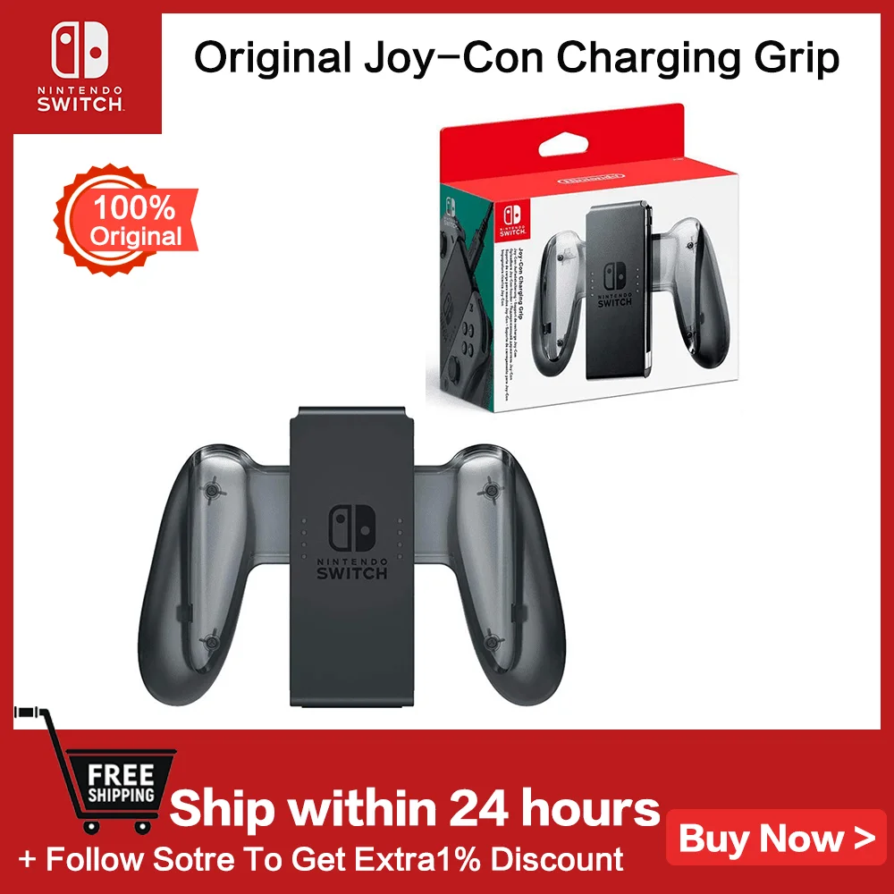 Nintendo Switch JoyCon Charging Grip Support Charging Function