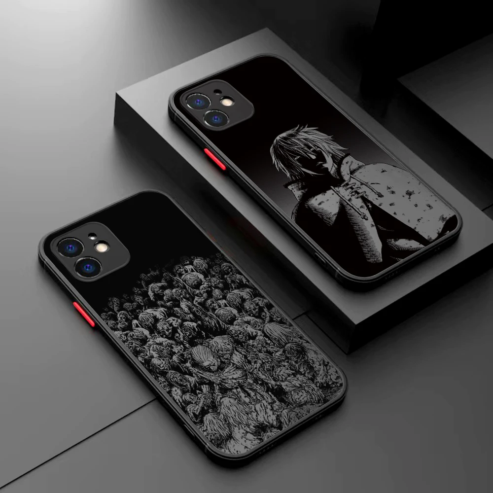 Vinland Saga Anime Black Matte Transparent Phone Case