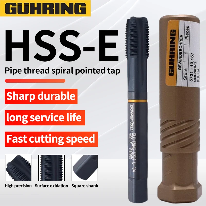 GUHRING DIN Standard Pipe Spiral Fluted Machine Thread Tap