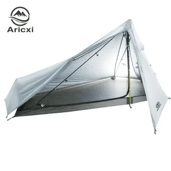 Ultralight 1 Person Tent 15D Silicone Coated Nylon Poleless Backpacking Tent Waterproof for Hiking Camping Outdoor 3