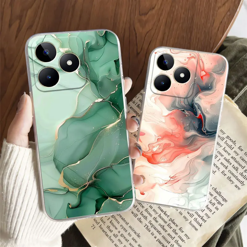 Marble Clear Shockproof Silicone Phone Case - Soft TPU Bumper