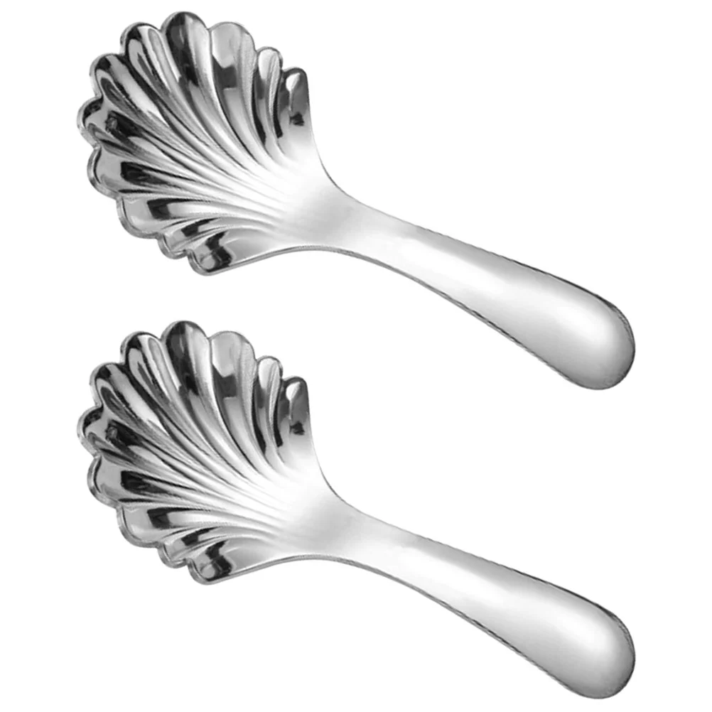 2 Pcs Stirring Sundae Coffee Tea Spoonss Steel Stirring Coffee Tea Spoon Dessert Supplies Mini Small