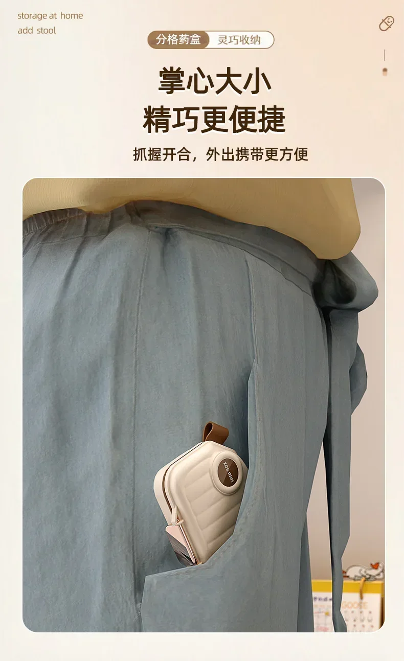 Weekly 7 Days Pill Portable Storage Organizer 3 Times A Day food grade Pill Storage Box Travel Medicine Dispensing Container