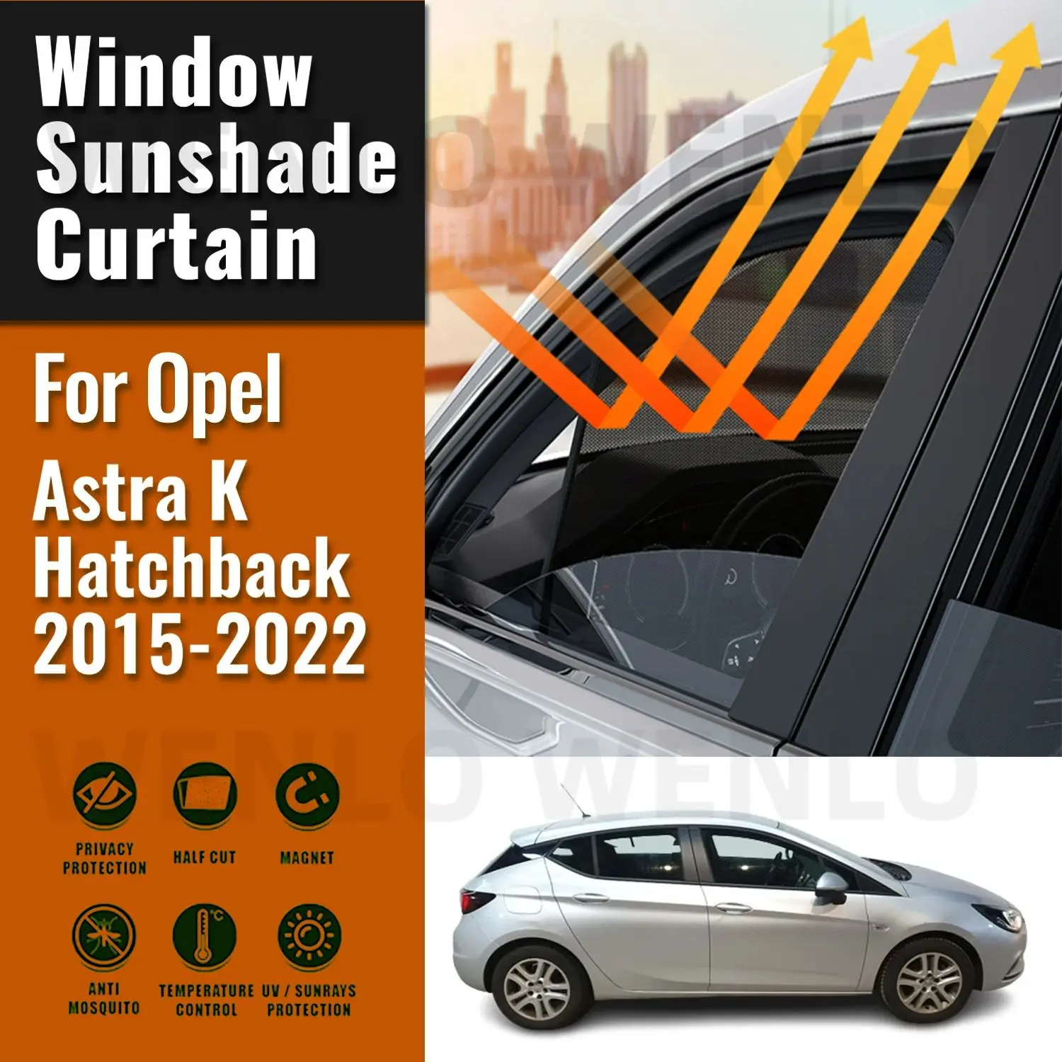 For Opel Astra K Hatchback 2015-2022 Car Sun Visor Accessories Window ...