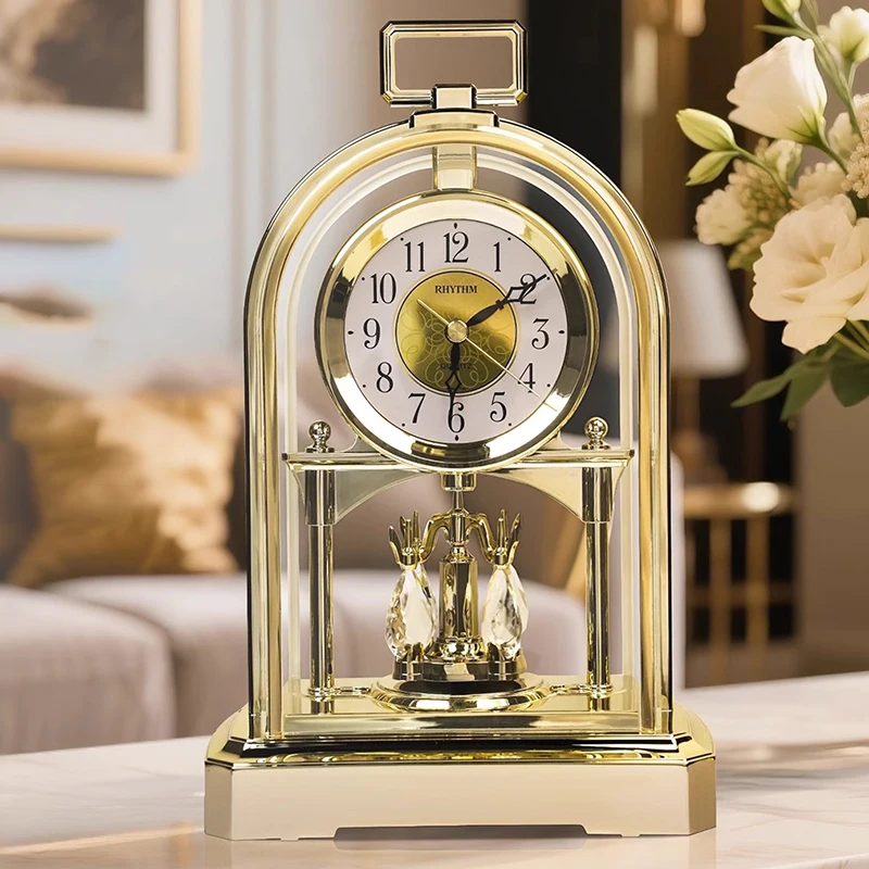 Luxury Modern Desk Silent Living Room Desk Unique Creative Table Clocks Decor Home Accessories Table Clocks Interior Design