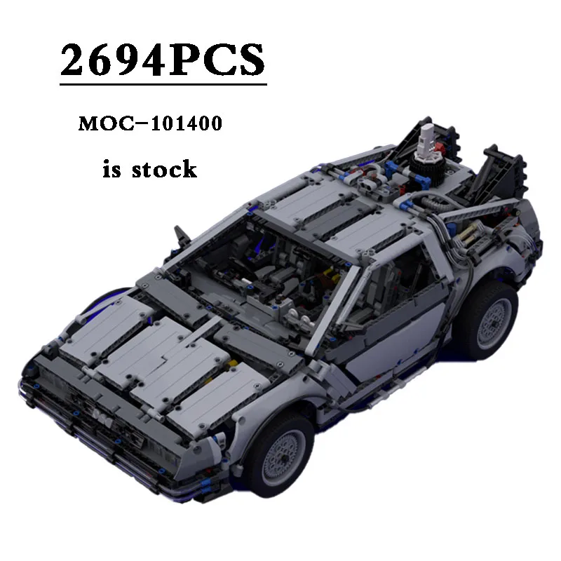 

Movie Series Back to the Future Racing Equipment MOC-101400 Car Building Block Toy Model 2694PCS Birthday Gift Toy ChristmasGift