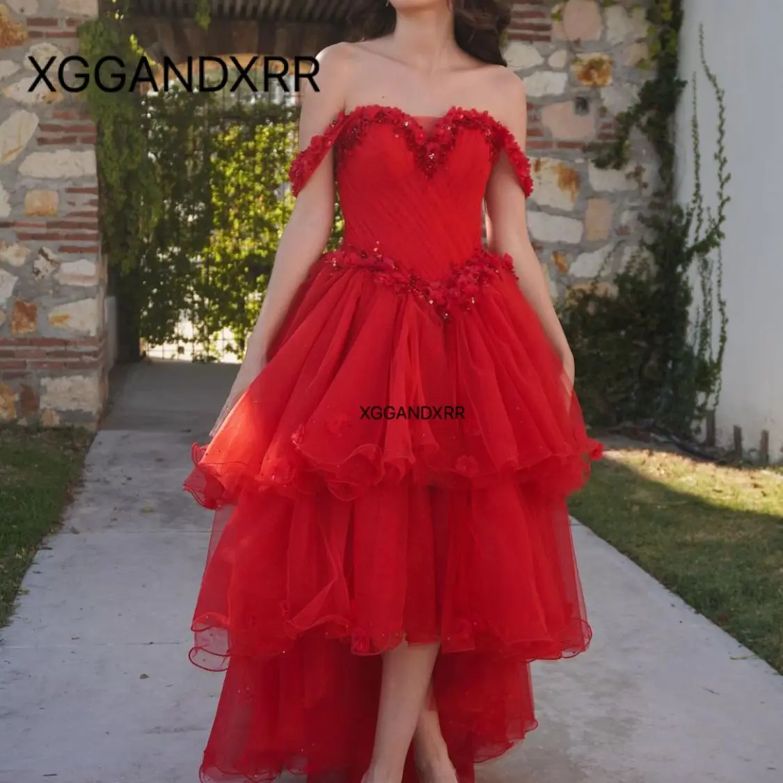 Роскошное красное платье Quinceanera 2024, платья принцессы 15, милое бальное платье на день рождения 16 XV, Цветочная Кружевная аппликация, конкурс два в одном