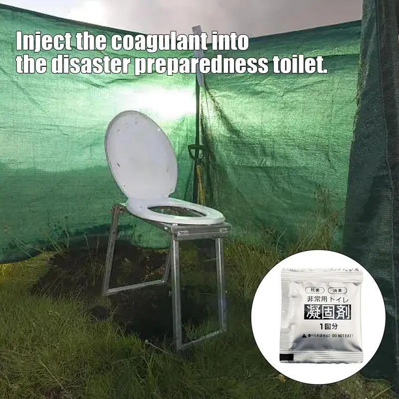 Camping Toilet Chemicals Liquid Waste Gelling Deodorizing Powder Eco Absorbent Gel Camping Toilet for Portable 12PCS