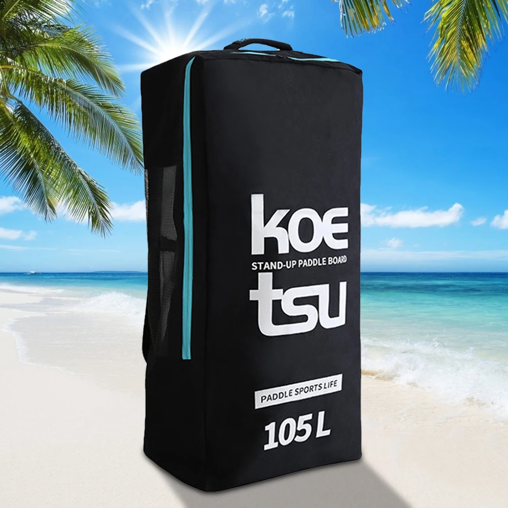 80L/105L Surfboard Backpack Oxford Portable Paddle Board Bag Carrier with Side Small Pocket Large Capacity Surfing Accessories