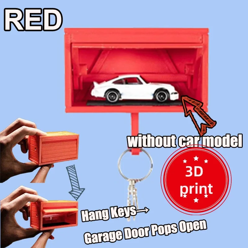 Portachiavi per Garage Auto con Apertura Porta, Salvaspazio, Resistente, per Appassionati di Veicoli, Regalo Creativo, Accessori per Conservazione Chiavi - Image 4