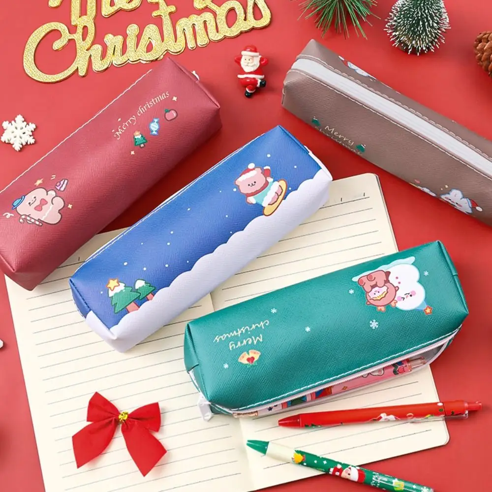 

Pen Organizer Children Stationery School Supplies Student Gift Christmas Pencil Bag Cartoon Pencil Case Storage Bag