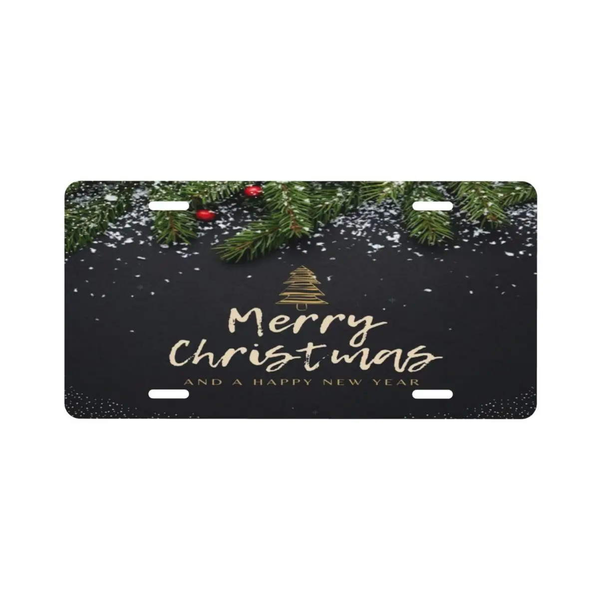 

Merry Christmas Decorated 6inX12in car license plate decoration